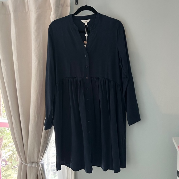 Navy maternity dress - Picture 1 of 3
